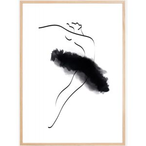 Bildverkstad Ballerina Thin Lines Plakat (70x100 Cm)