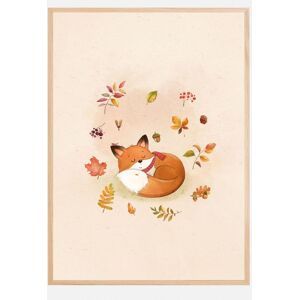 Bildverkstad Fox In Fall Foliage Plakat (21x29.7 Cm (A4))