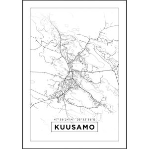 Bildverkstad Kort - Kuusamo - Hvid Plakat (50x70 Cm)