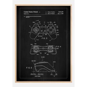 Bildverkstad Patent Print - Game Controller Ii - Black Plakat (21x29.7 Cm (A4))