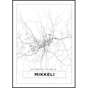 Bildverkstad Kort - Mikkeli - Hvid Plakat (21x29.7 Cm (A4))