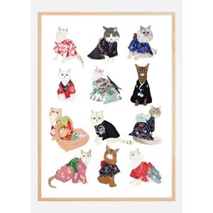 Bildverkstad Cat In Kimono Plakat (100x140 Cm)