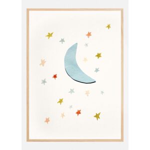 Bildverkstad Moon A Stars Plakat (21x29.7 Cm (A4))