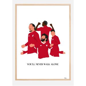Bildverkstad You Will Never Walk Alone-Liverpool Players Plakat (40x50 Cm)
