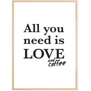 Bildverkstad Love And Coffee Plakat (50x70 Cm)