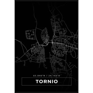 Bildverkstad Kort - Tornio - Sort Plakat (21x29.7 Cm (A4))