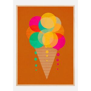 Bildverkstad Neon Ice Cream Plakat (60x90 Cm)