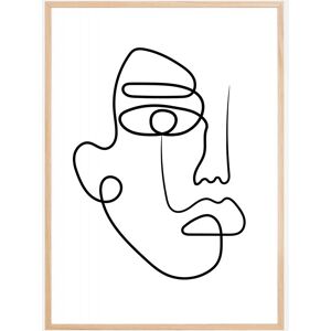 Bildverkstad Face Line I Plakat (21x29.7 Cm (A4))