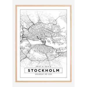 Bildverkstad Kort - Stockholm - Hvid Plakat (50x70 Cm)