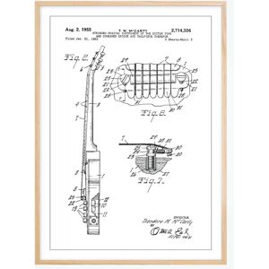 Bildverkstad Patenttegning - Elguitar Ii Plakat (50x70 Cm)