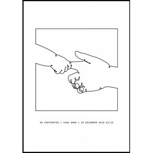 Personlig poster Holding Hands Ii (50x70 Cm)