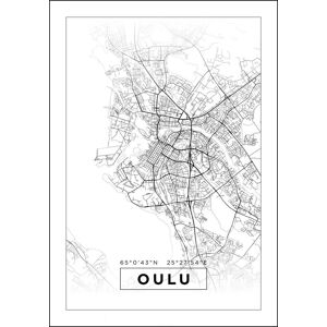 Bildverkstad Kort - Oulu - Hvid Plakat (50x70 Cm)