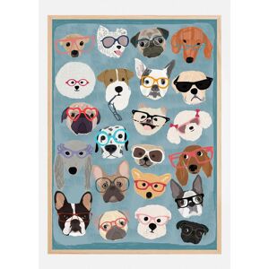 Bildverkstad Puzzle Dogs In Glasses Plakat (100x140 Cm)