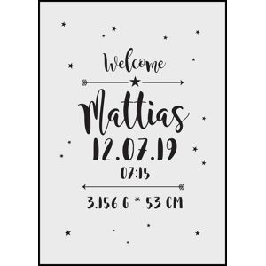 Personlig poster Welcome (21x29,7 Cm (A4))