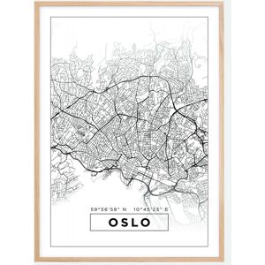 Bildverkstad Kort - Oslo - Hvid Plakat (50x70 Cm)