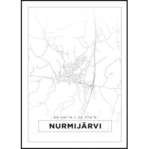 Bildverkstad Kort - Nurmijärvi - Hvid Plakat (50x70 Cm)