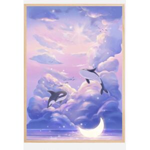 Bildverkstad Fantasy Beautiful Whale Plakat (21x29.7 Cm (A4))