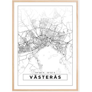 Bildverkstad Kort - Västerås - Hvid Plakat (70x100 Cm)