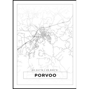 Bildverkstad Kort - Porvoo - Hvid Plakat (21x29.7 Cm (A4))