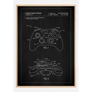 Bildverkstad Patent Print - Game Controller Iii - Black Plakat (21x29.7 Cm (A4))