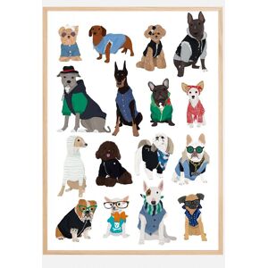 Bildverkstad Cool Dog Print Plakat (100x140 Cm)