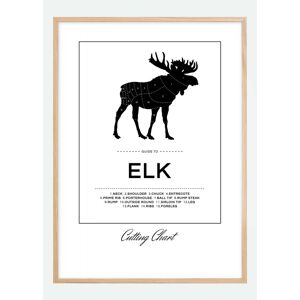 Bildverkstad Elk Cut Chart Plakat (50x70 Cm)
