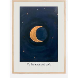 Bildverkstad To The Moon And Back Plakat (21x29.7 Cm (A4))