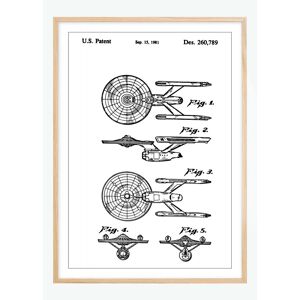 Bildverkstad Patenttegning - Star Trek - Uss Enterprise Plakat (21x29.7 Cm (A4))