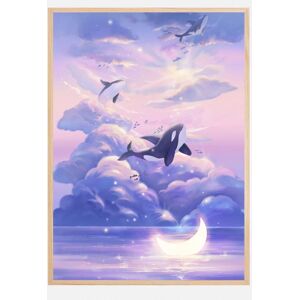 Bildverkstad Fantasy Beautiful Whale Plakat (21x29.7 Cm (A4))