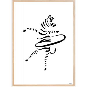 Bildverkstad Hula Hoop Zebra Plakat (21x29.7 Cm (A4))