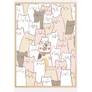 Bildverkstad Cute Kitten Lock Plakat (100x140 Cm)