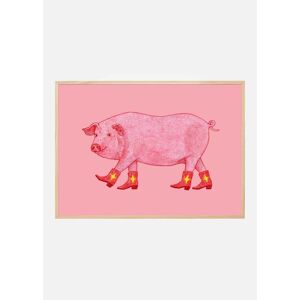 Bildverkstad Marjorie The Cowgirl Pig Plakat (60x90 Cm)