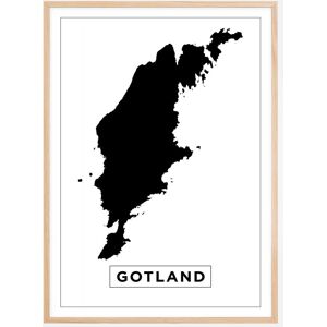 Bildverkstad Kort - Gotland - Hvid Plakat (70x100 Cm)