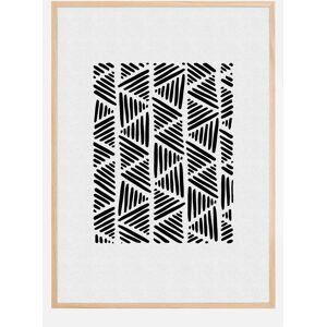 Bildverkstad Black And White Abstract I Plakat (50x70 Cm)