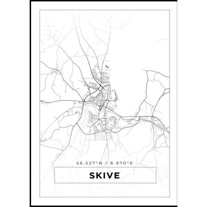 Bildverkstad Kort - Skive - Hvid Plakat (50x70 Cm)