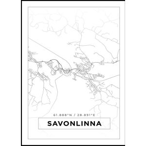 Bildverkstad Kort - Savonlinna - Hvid Plakat (21x29.7 Cm (A4))