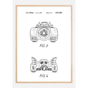 Bildverkstad Patenttegning - Batman - Batmobile 1990 Ii Plakat (21x29.7 Cm (A4))