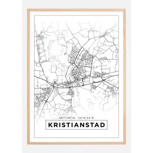 Bildverkstad Kort - Kristianstad - Hvid Plakat (70x100 Cm)
