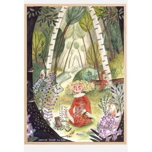 Bildverkstad Princess In The Forest With Flowers Plakat (50x70 Cm)