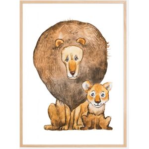 Bildverkstad Lion Family Plakat (21x29.7 Cm (A4))