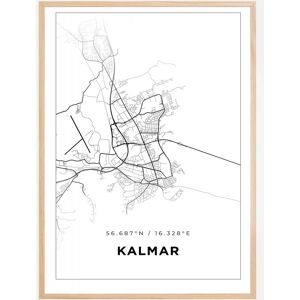 Bildverkstad Kort - Kalmar - Hvid Plakat (70x100 Cm)