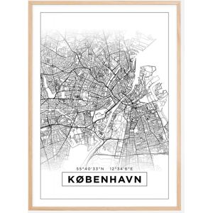 Bildverkstad Kort - København - Hvid Plakat (70x100 Cm)