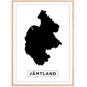 Bildverkstad Kort - Jämtland - Hvid Plakat (21x29.7 Cm (A4))