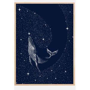 Bildverkstad Starry Whale Plakat (21x29.7 Cm (A4))