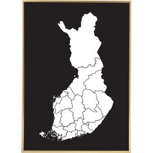 Bildverkstad Kort - Finland - Hvid Plakat (50x70 Cm)