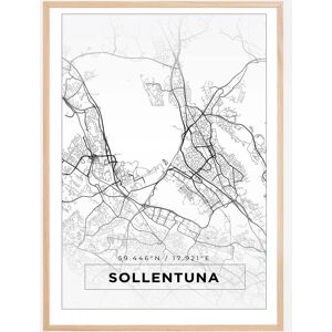 Bildverkstad Kort - Sollentuna - Hvid Plakat (21x29.7 Cm (A4))