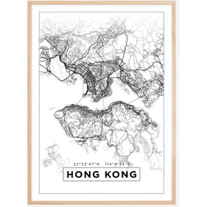 Bildverkstad Kort - Hong Kong - Hvid Plakat (50x70 Cm)