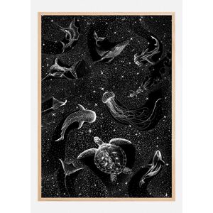 Bildverkstad Cosmic Ocean  (Black Version) Plakat (21x29.7 Cm (A4))