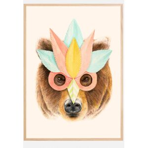 Bildverkstad Bear Paper Mask Plakat (21x29.7 Cm (A4))