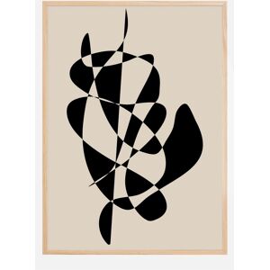 Bildverkstad Abstract Black Shapes Artwork Plakat (70x100 Cm)